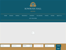 Tablet Screenshot of bowburnhallhotel.co.uk